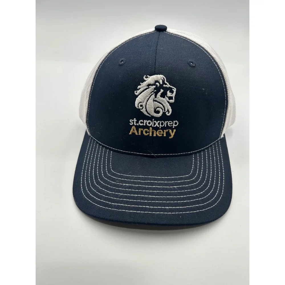 Richardson St. Croix Prep Archery‎ Trucker Hat Navy Blue White Snapback Cap